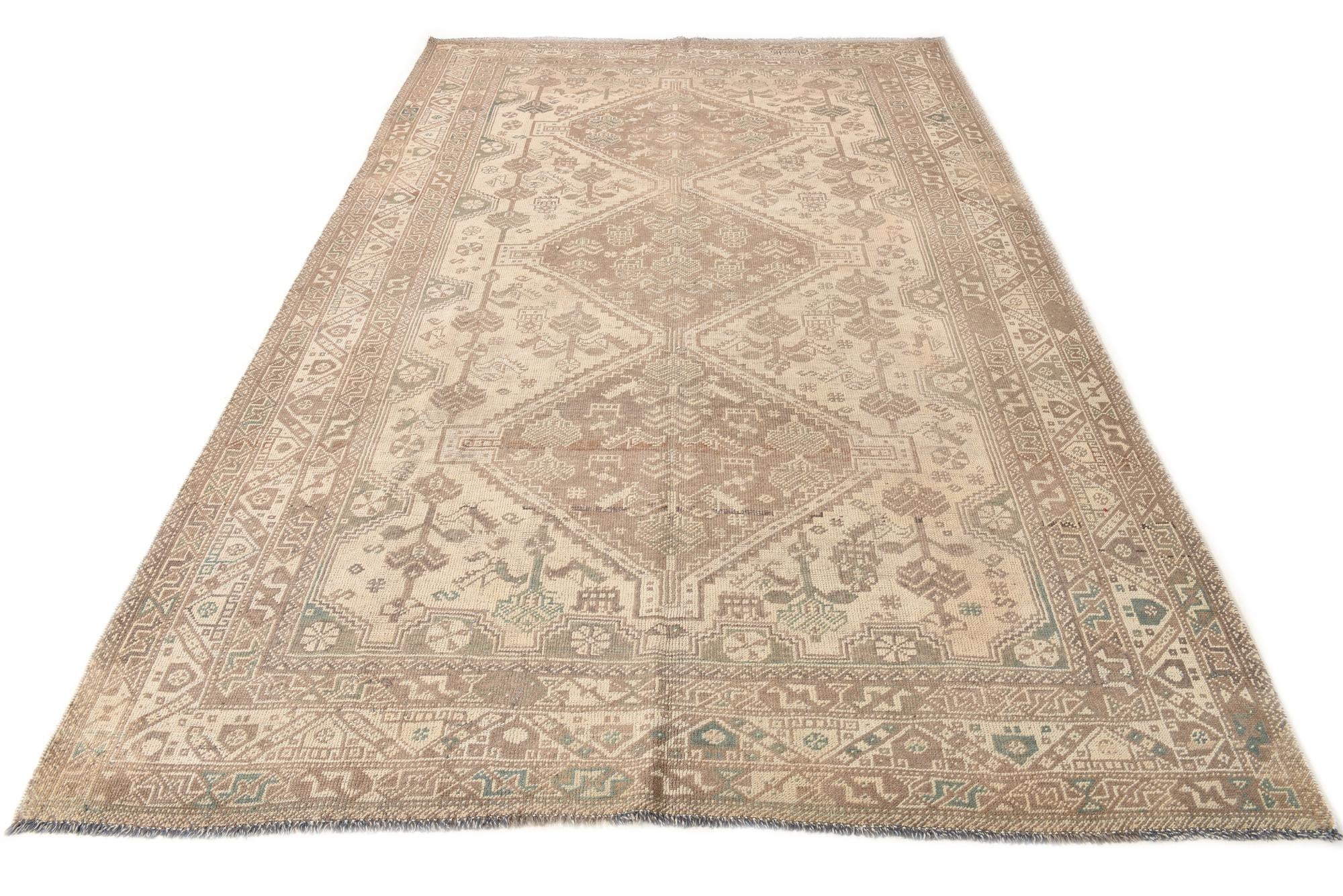 6' 10 x 10' 5 Hand Knotted Ultra Vintage Persian Wool Rug