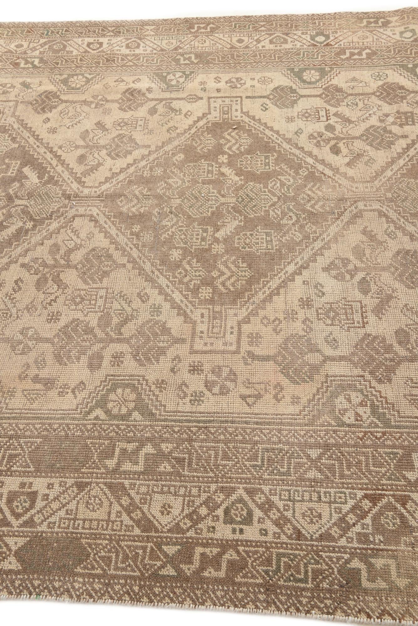 6' 10 x 10' 5 Hand Knotted Ultra Vintage Persian Wool Rug