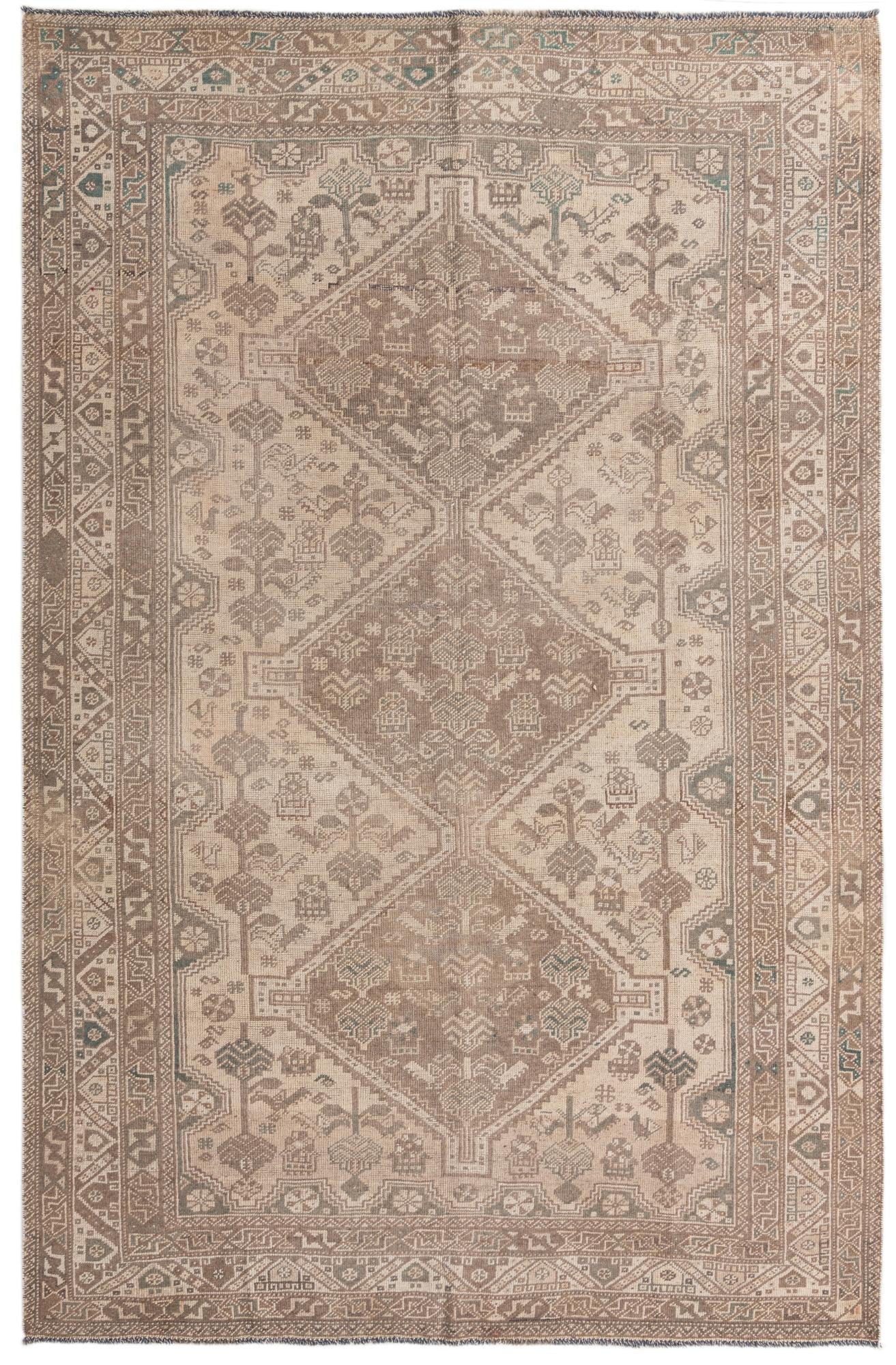 6' 10 x 10' 5 Hand Knotted Ultra Vintage Persian Wool Rug