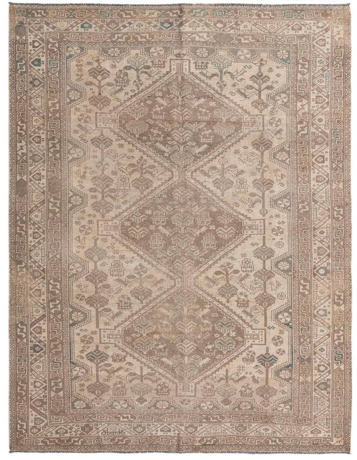 Detail image of 6' 10 x 10' 5 Hand Knotted Ultra Vintage Persian Wool Rug