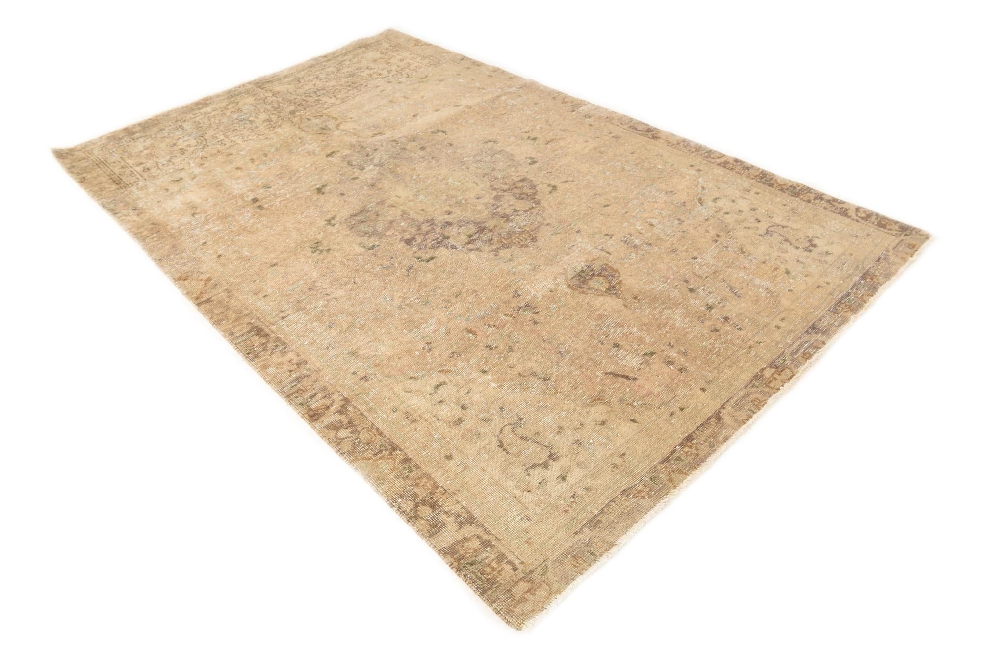5' 6 x 8' 9 Hand Knotted Ultra Vintage Persian Wool Rug
