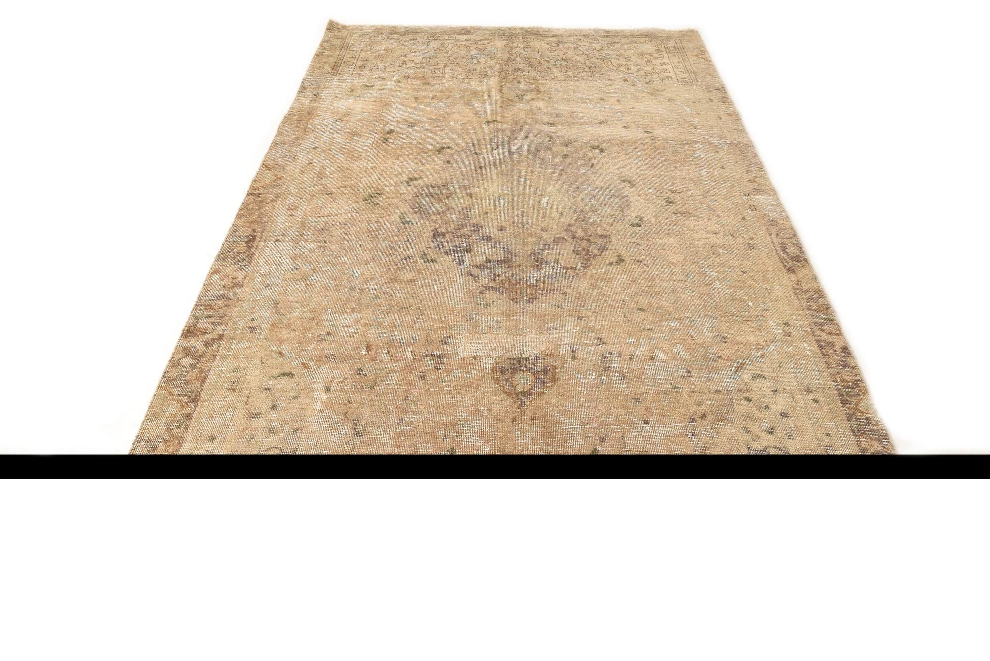 5' 6 x 8' 9 Hand Knotted Ultra Vintage Persian Wool Rug
