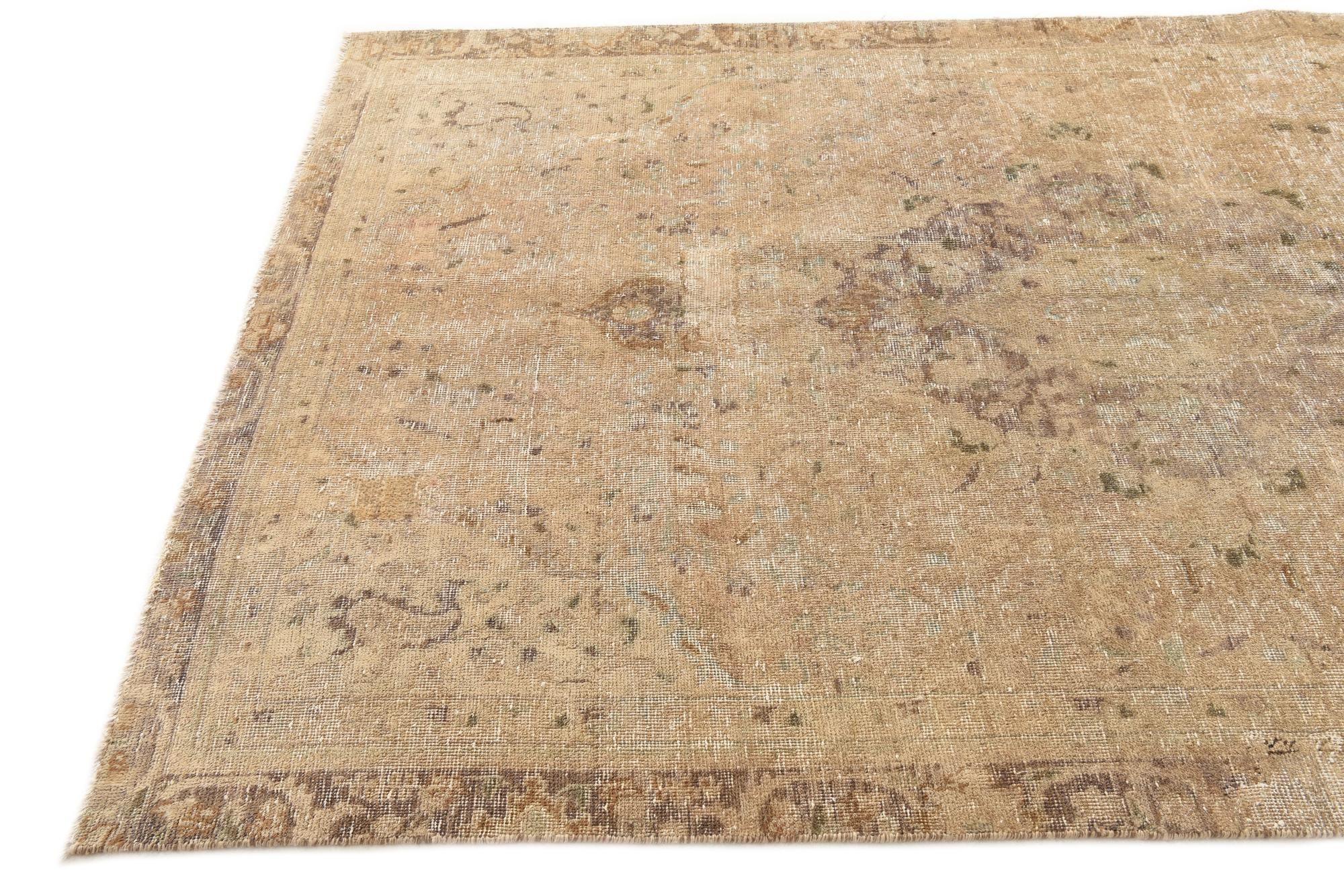 5' 6 x 8' 9 Hand Knotted Ultra Vintage Persian Wool Rug