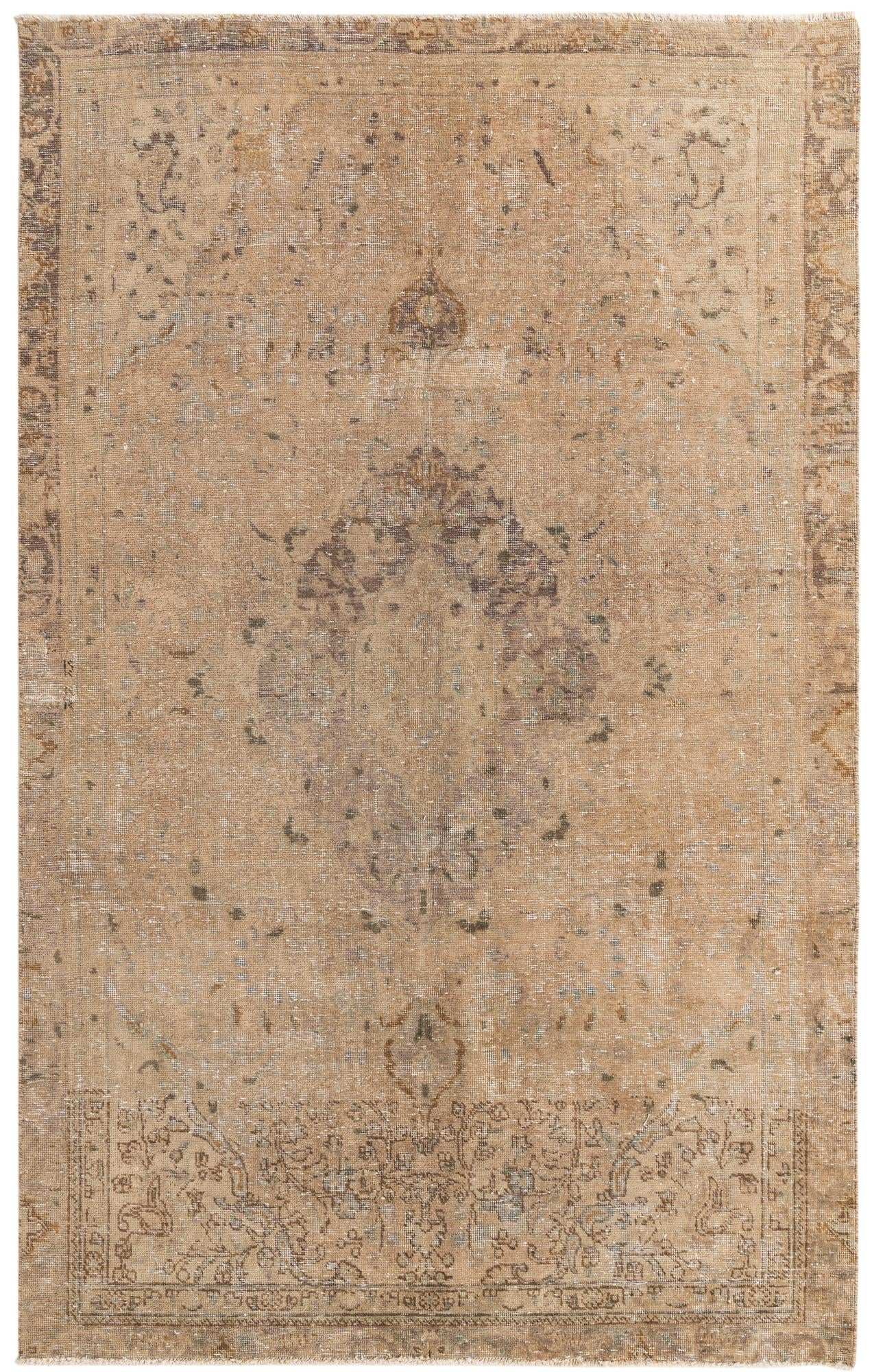 5' 6 x 8' 9 Hand Knotted Ultra Vintage Persian Wool Rug