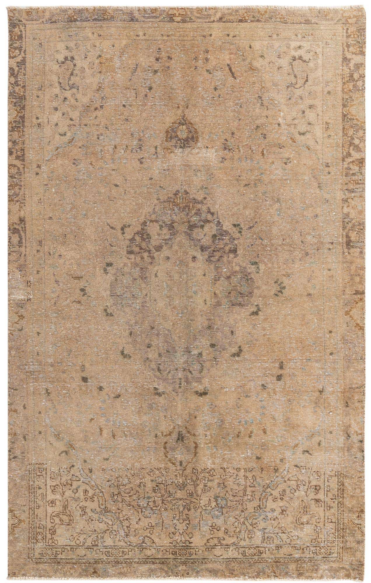 5' 6 x 8' 9 Hand Knotted Ultra Vintage Persian Wool Rug