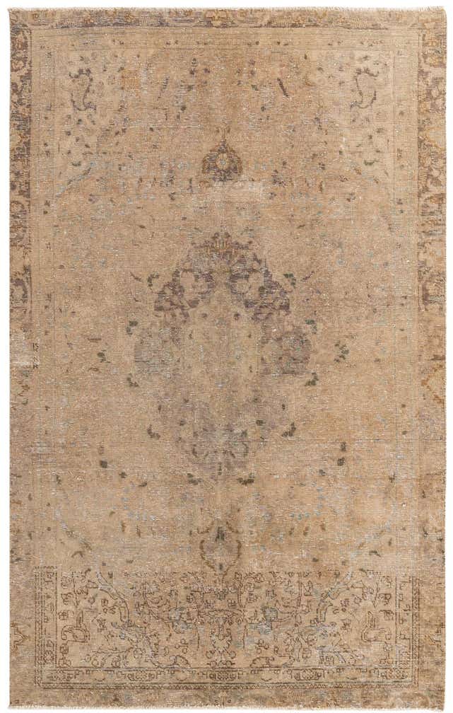 5' 6 x 8' 9 Hand Knotted Ultra Vintage Persian Wool Rug