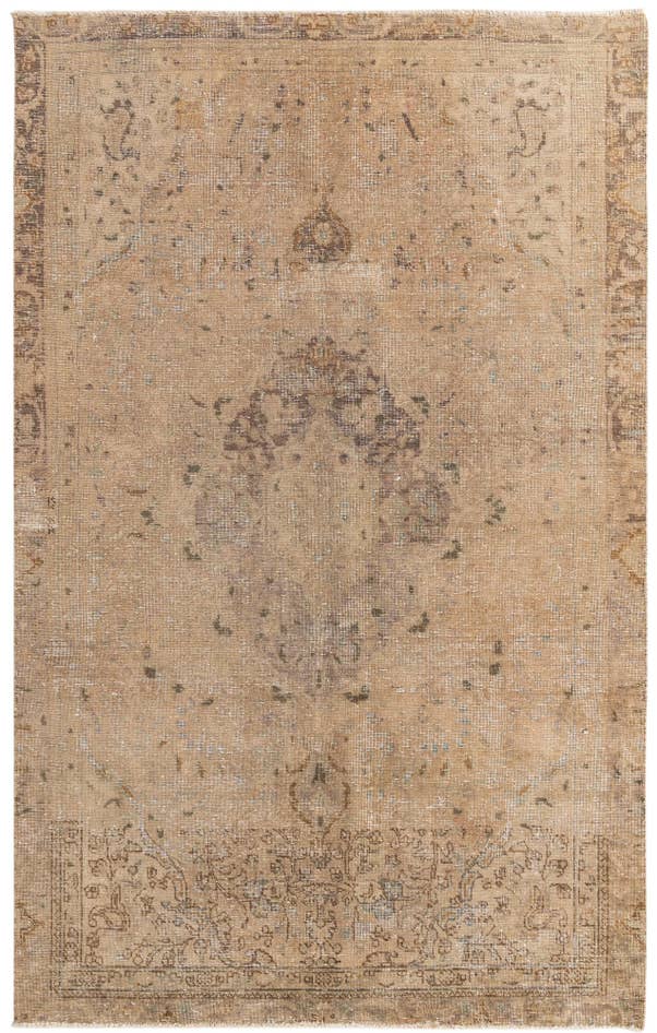Detail image of 5' 6 x 8' 9 Hand Knotted Ultra Vintage Persian Wool Rug