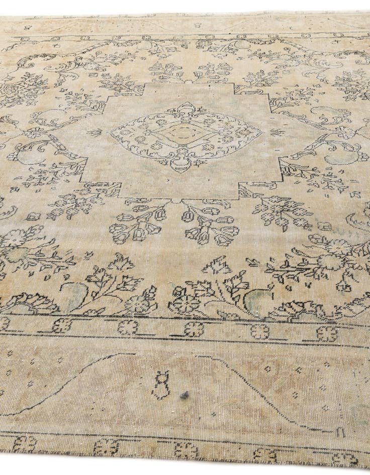 Detail image of 9' 5 x 12' 3  Hand Knotted Ultra Vintage Persian Wool Rug