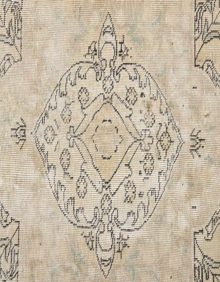 Detail image of 9' 5 x 12' 3  Hand Knotted Ultra Vintage Persian Wool Rug