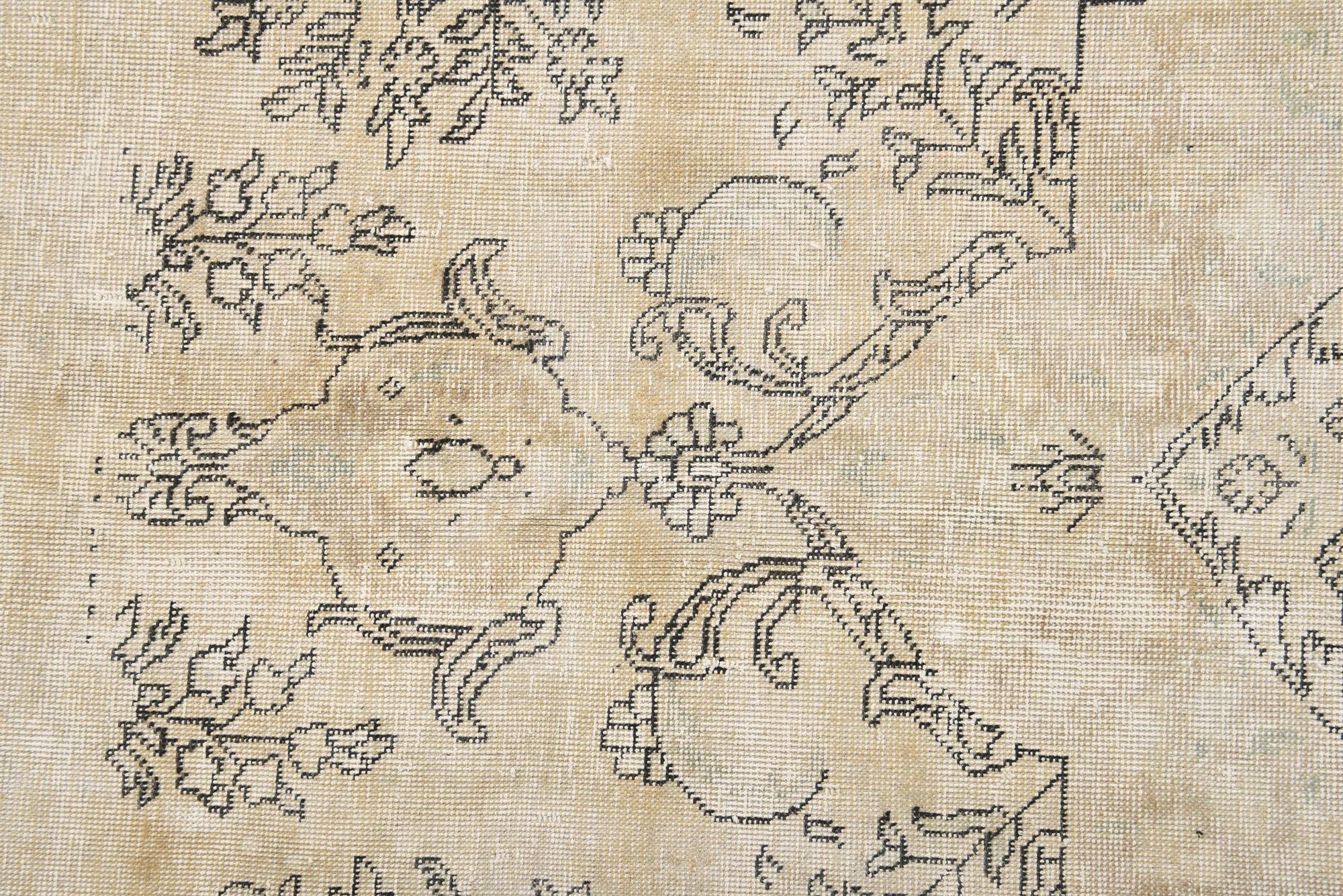 9' 5 x 12' 3 Hand Knotted Ultra Vintage Persian Wool Rug