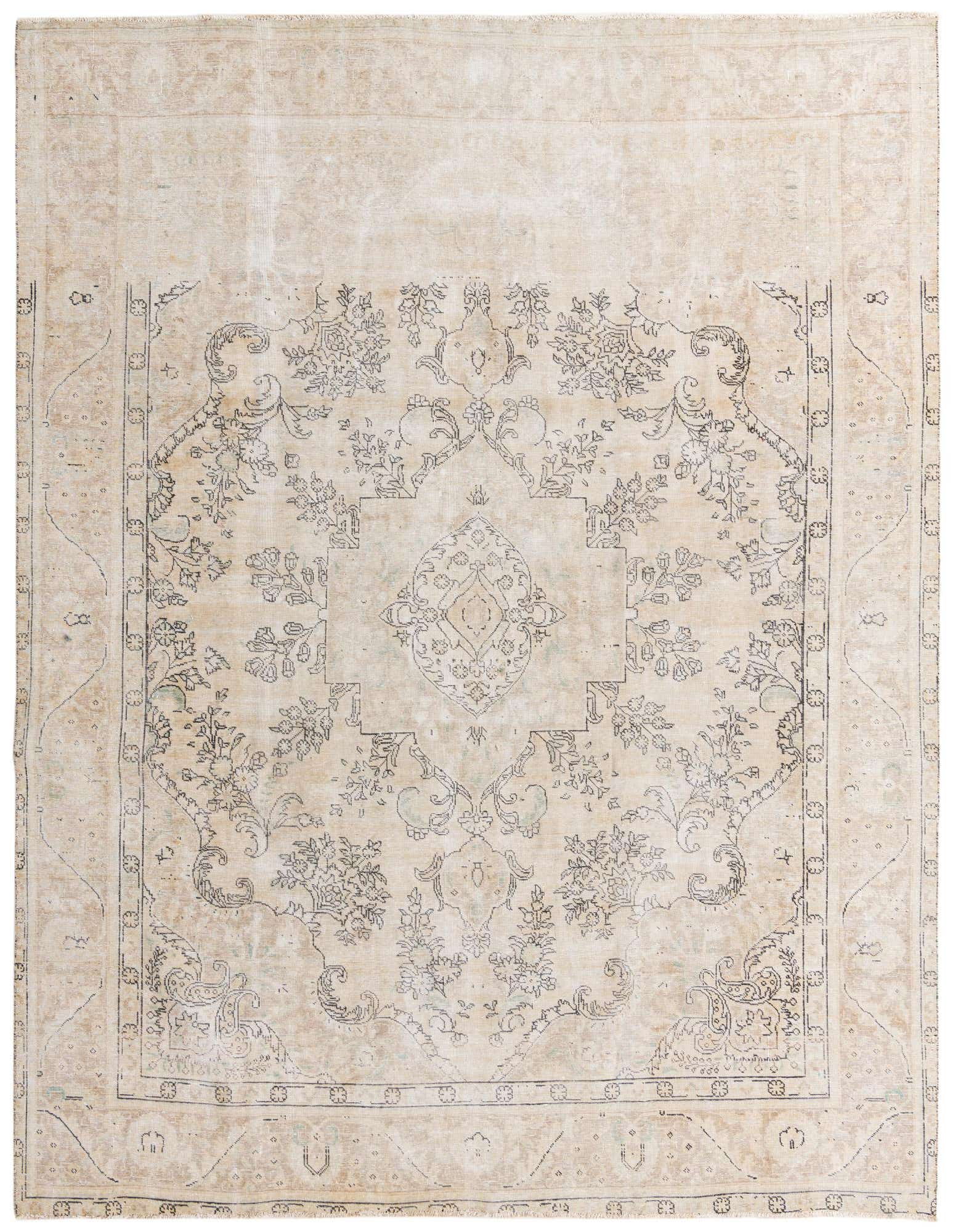 Primary image 9' 5 x 12' 3  Hand Knotted Ultra Vintage Persian Wool Rug