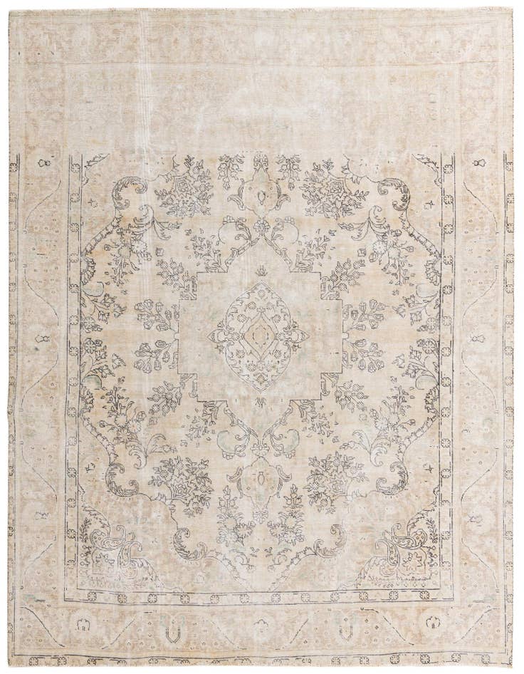 Detail image of 9' 5 x 12' 3 Hand Knotted Ultra Vintage Persian Wool Rug