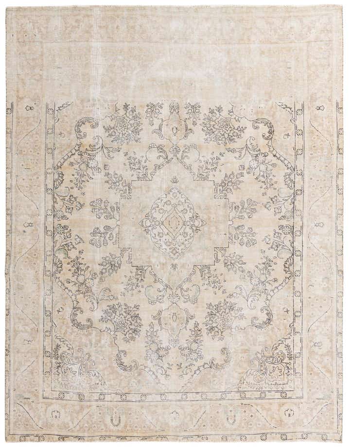9' 5 x 12' 3 Hand Knotted Ultra Vintage Persian Wool Rug