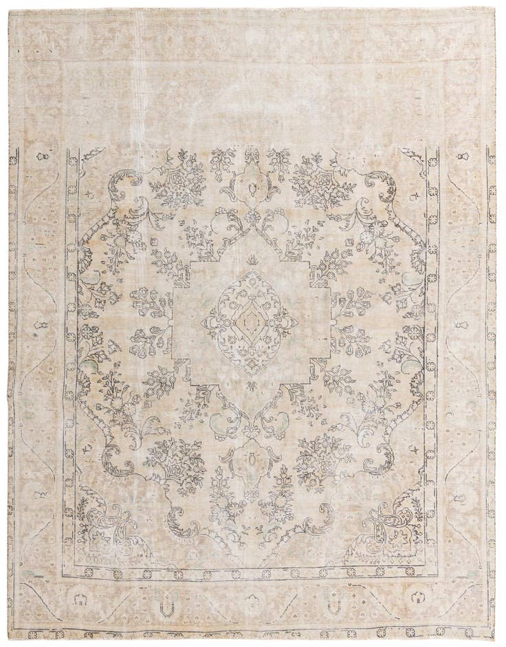 Detail image of 9' 5 x 12' 3 Hand Knotted Ultra Vintage Persian Wool Rug