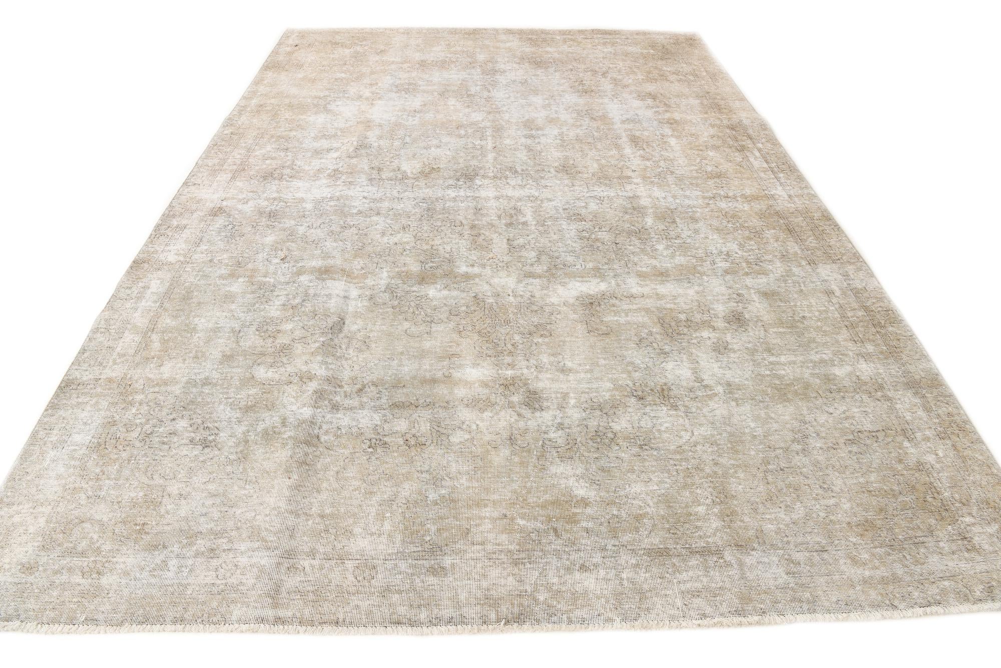 7' 11 x 11' 2 Hand Knotted Ultra Vintage Persian Wool Rug
