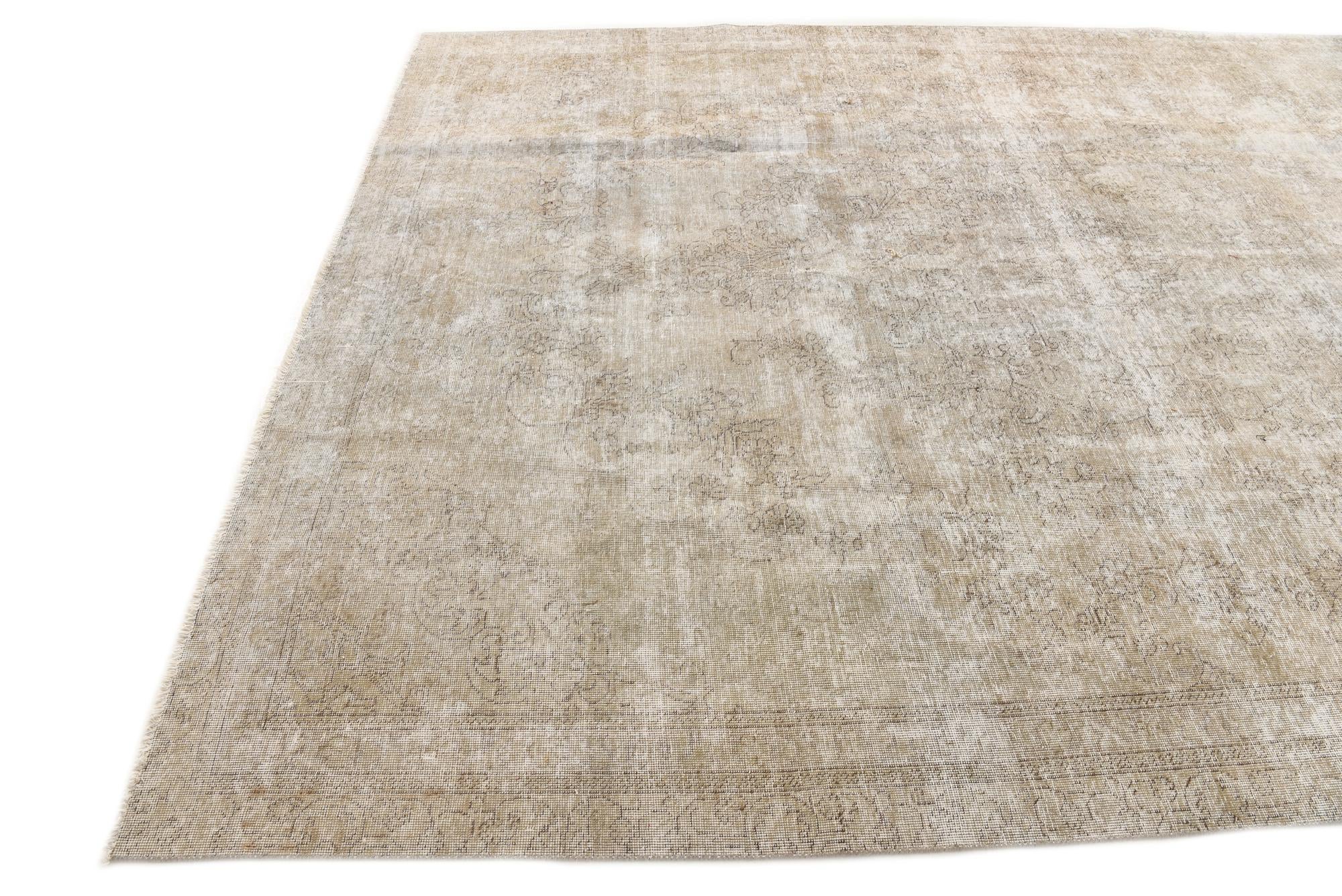 7' 11 x 11' 2 Hand Knotted Ultra Vintage Persian Wool Rug