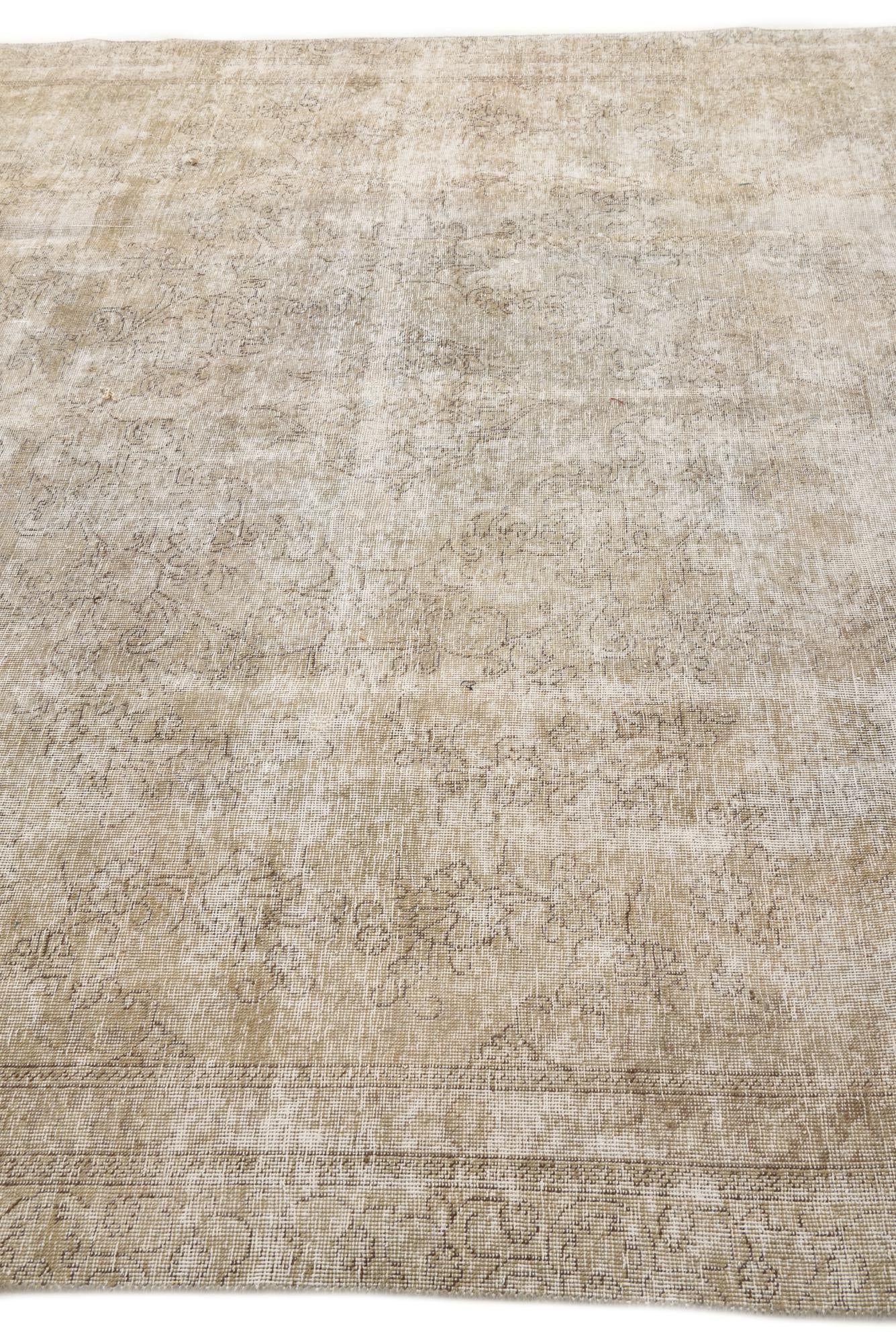 7' 11 x 11' 2 Hand Knotted Ultra Vintage Persian Wool Rug