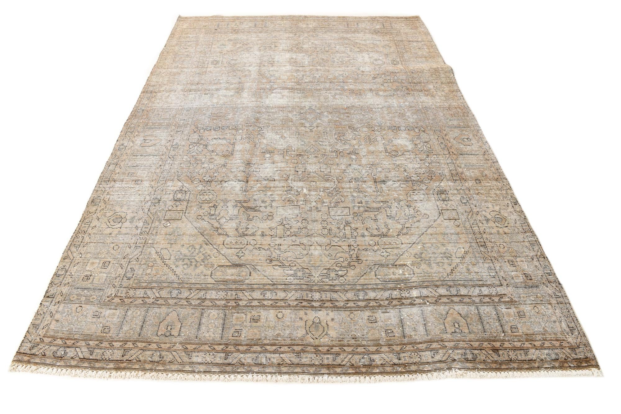 6' 3 x 9' 10 Hand Knotted Ultra Vintage Persian Wool Rug