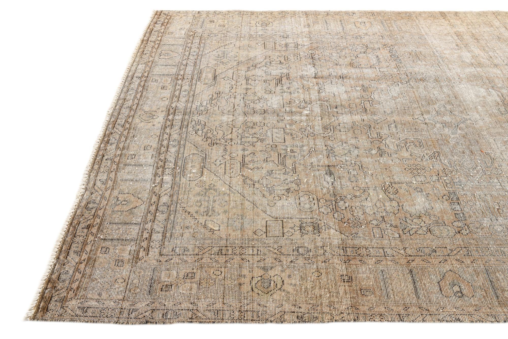 6' 3 x 9' 10 Hand Knotted Ultra Vintage Persian Wool Rug