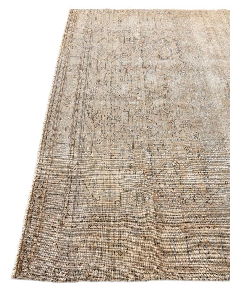 Detail image of 6' 3 x 9' 10  Hand Knotted Ultra Vintage Persian Wool Rug