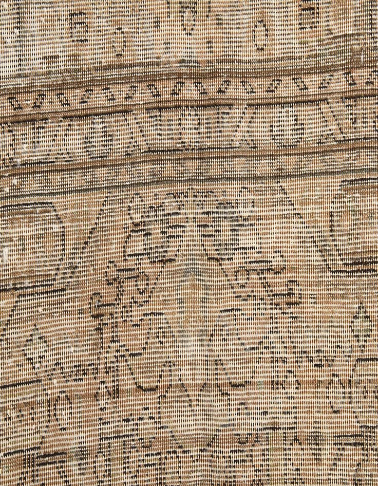 Detail image of 6' 3 x 9' 10  Hand Knotted Ultra Vintage Persian Wool Rug