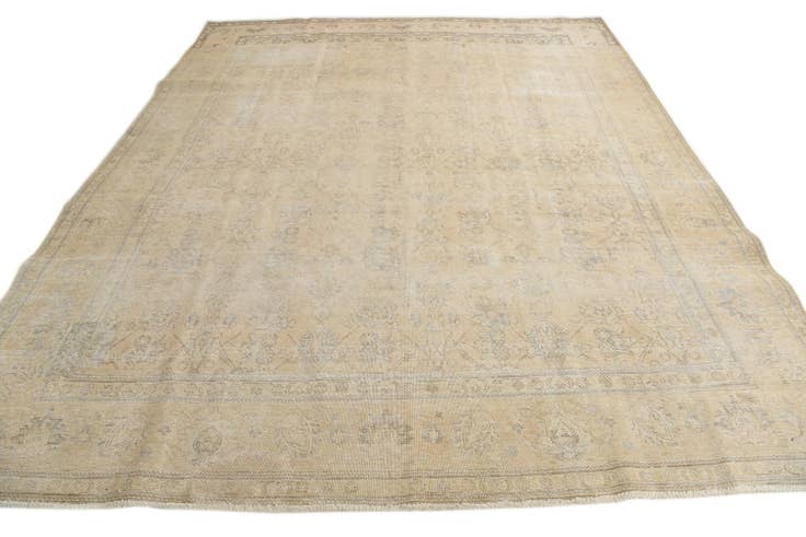 Detail image of 9' 6 x 12' 1 Hand Knotted Ultra Vintage Persian Wool Rug