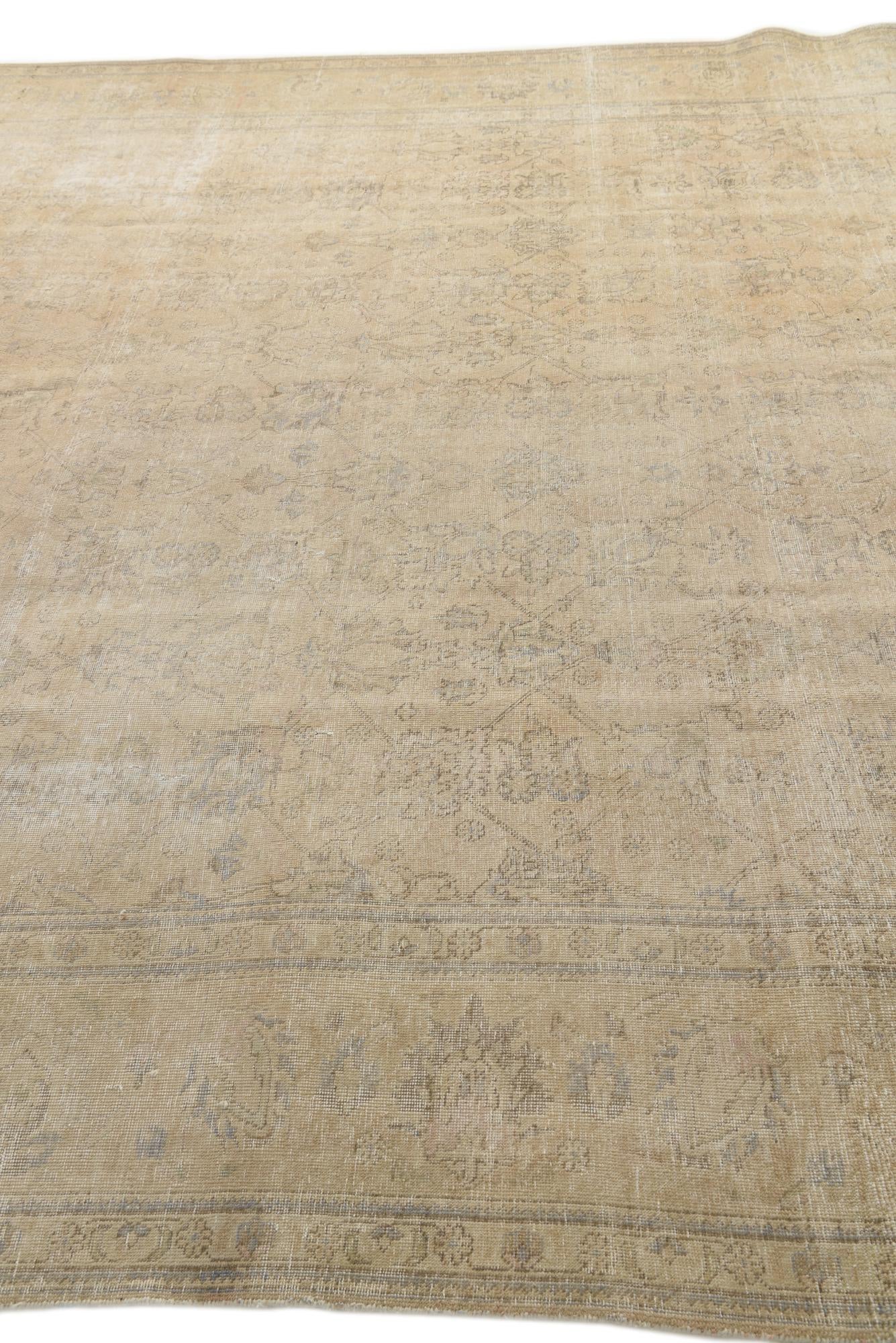 9' 6 x 12' 1 Hand Knotted Ultra Vintage Persian Wool Rug