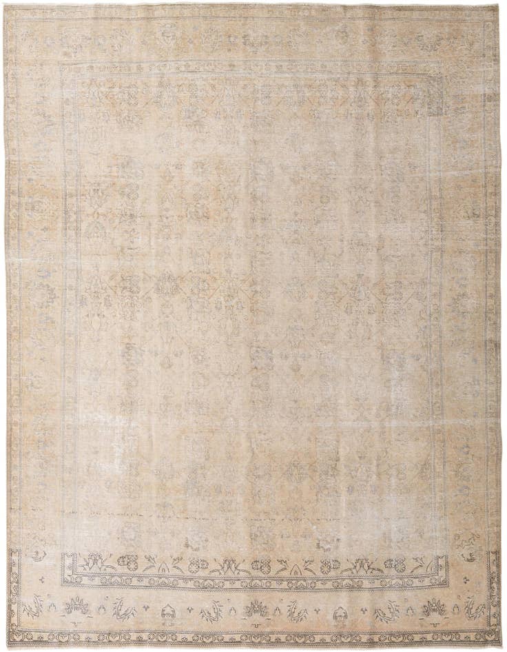 Detail image of 9' 6 x 12' 1 Hand Knotted Ultra Vintage Persian Wool Rug
