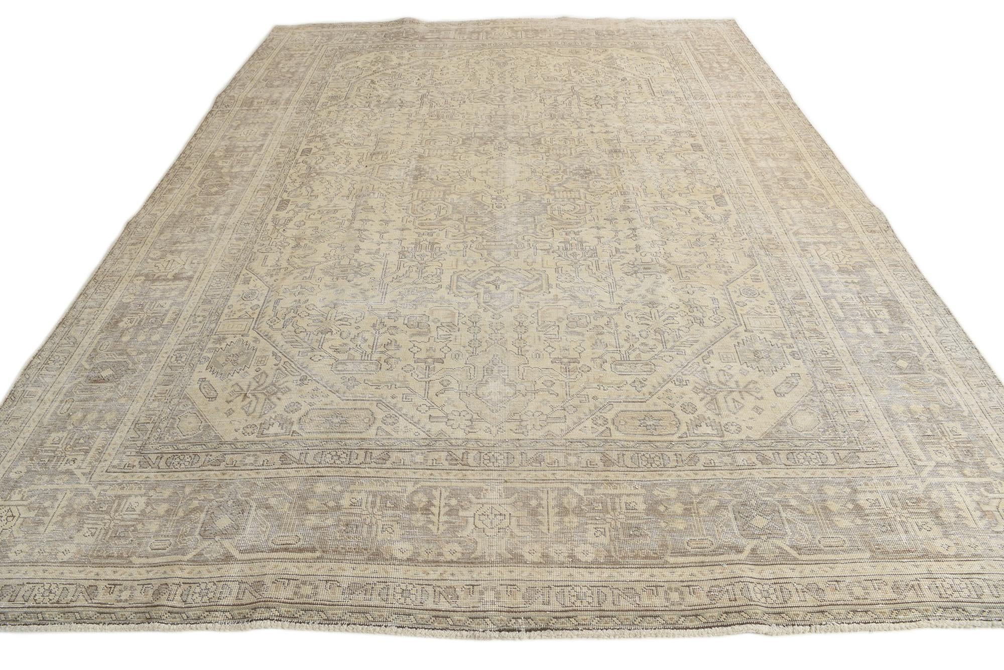 9' 8 x 12' 9 Hand Knotted Ultra Vintage Persian Wool Rug