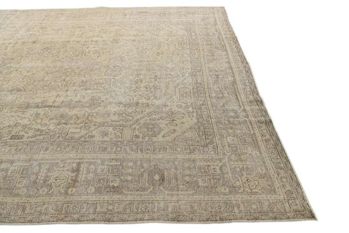 9' 8 x 12' 9 Hand Knotted Ultra Vintage Persian Wool Rug
