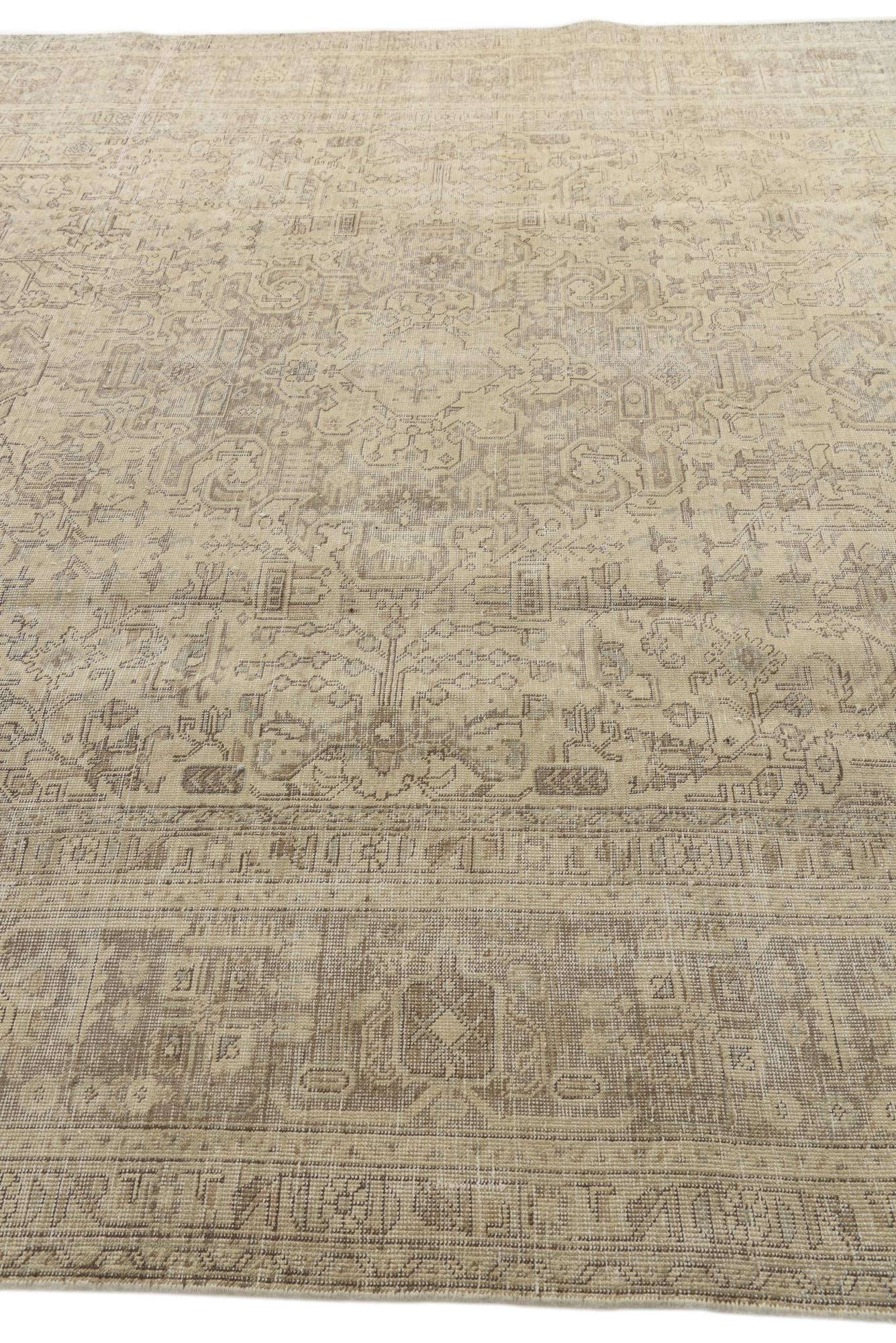 9' 8 x 12' 9 Hand Knotted Ultra Vintage Persian Wool Rug
