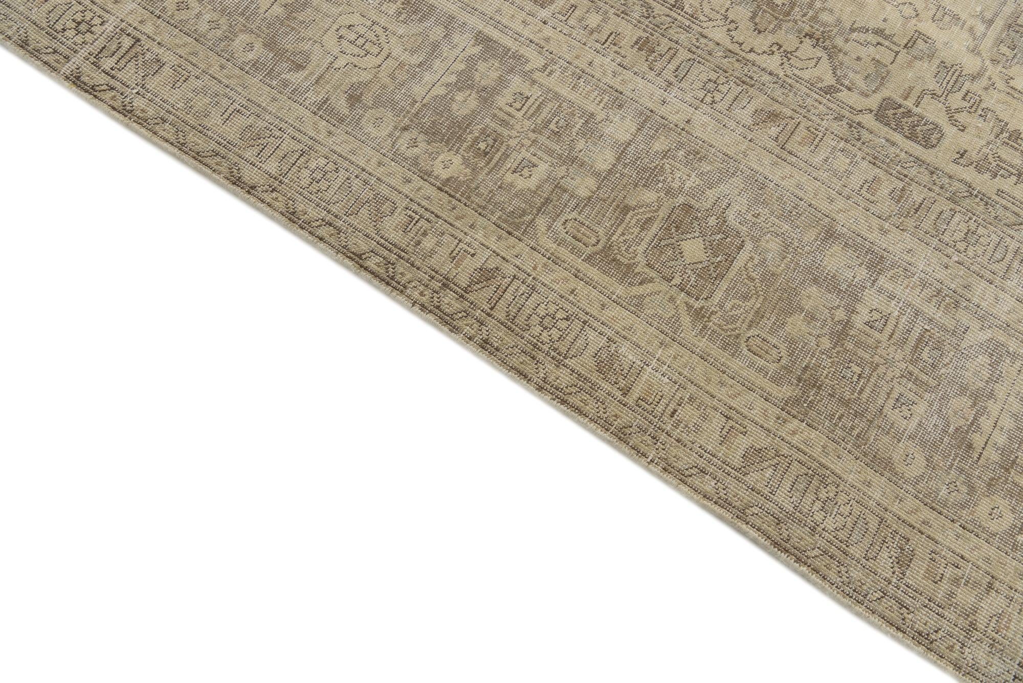 9' 8 x 12' 9 Hand Knotted Ultra Vintage Persian Wool Rug
