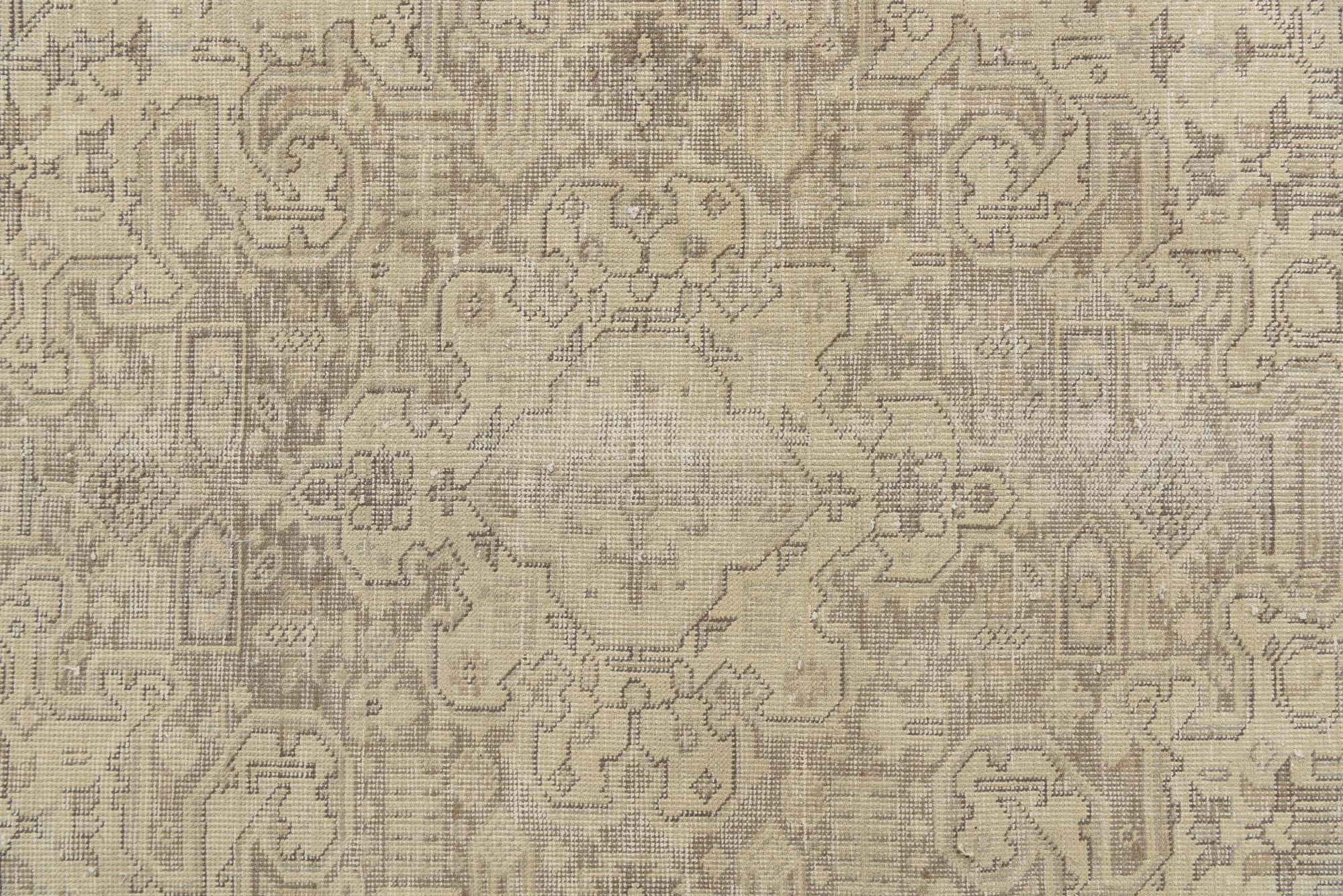 9' 8 x 12' 9 Hand Knotted Ultra Vintage Persian Wool Rug