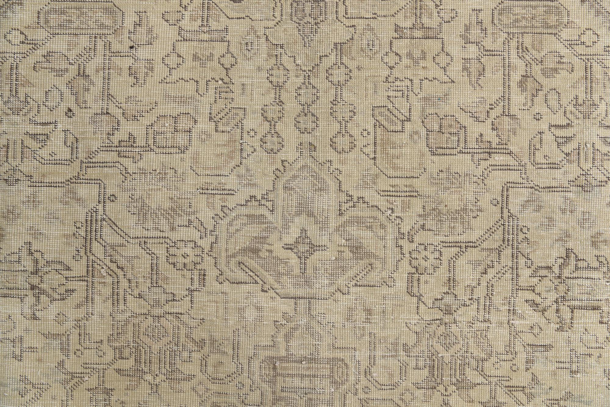 9' 8 x 12' 9 Hand Knotted Ultra Vintage Persian Wool Rug