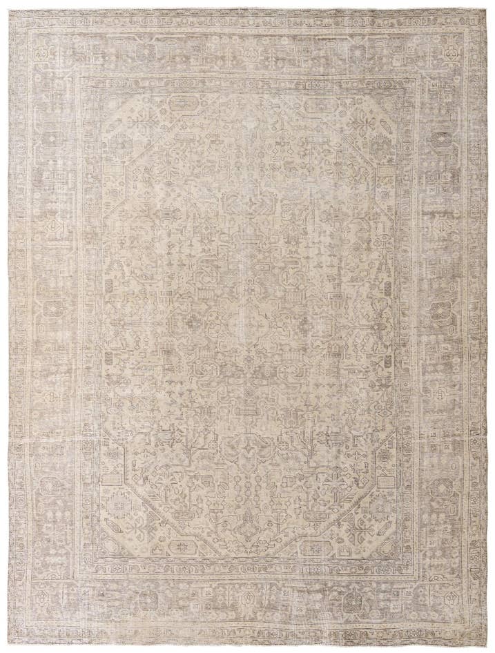 Detail image of 9' 8 x 12' 9 Hand Knotted Ultra Vintage Persian Wool Rug