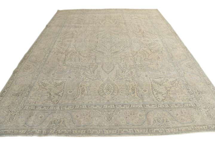 9' 9 x 12' 6 Hand Knotted Ultra Vintage Persian Wool Rug