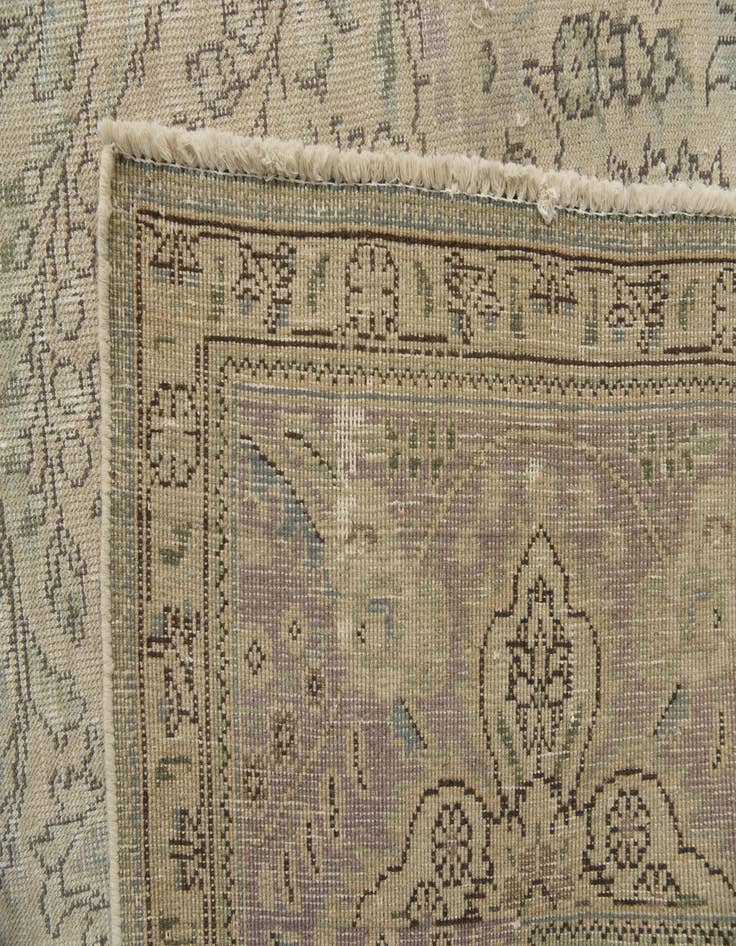 Detail image of 9' 9 x 12' 6  Hand Knotted Ultra Vintage Persian Wool Rug