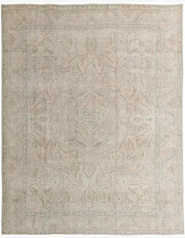 9' 9 x 12' 6 Hand Knotted Ultra Vintage Persian Wool Rug