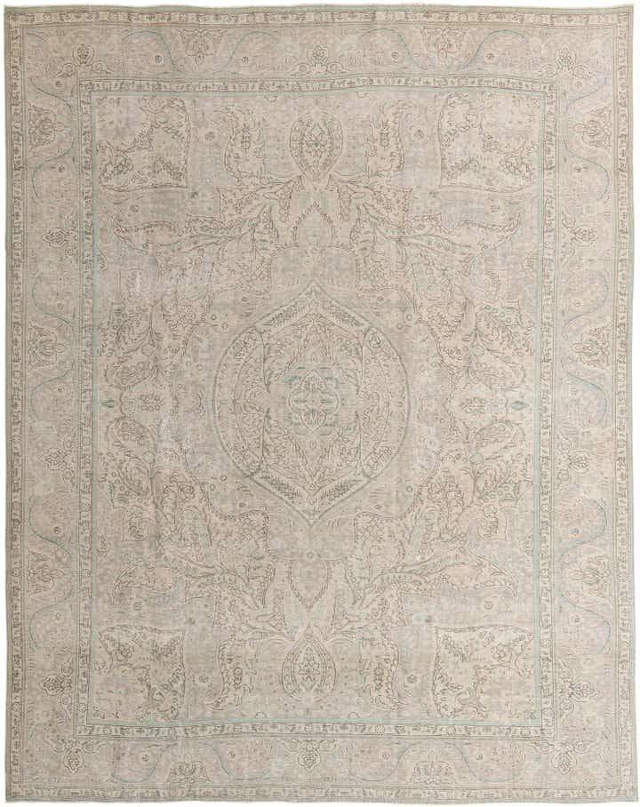 9' 9 x 12' 6 Hand Knotted Ultra Vintage Persian Wool Rug