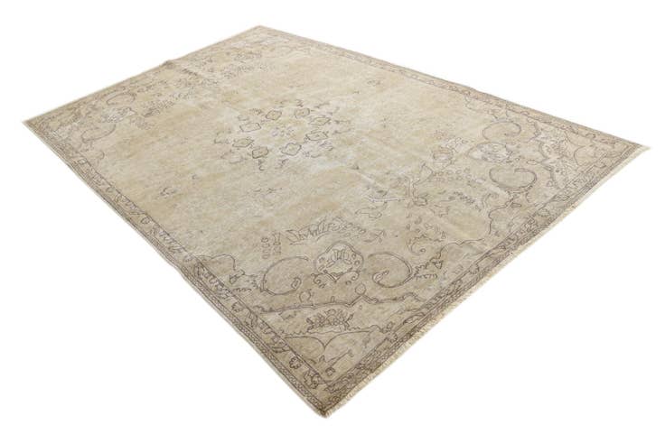 Detail image of 6' 1 x 9' 4 Hand Knotted Ultra Vintage Persian Wool Rug