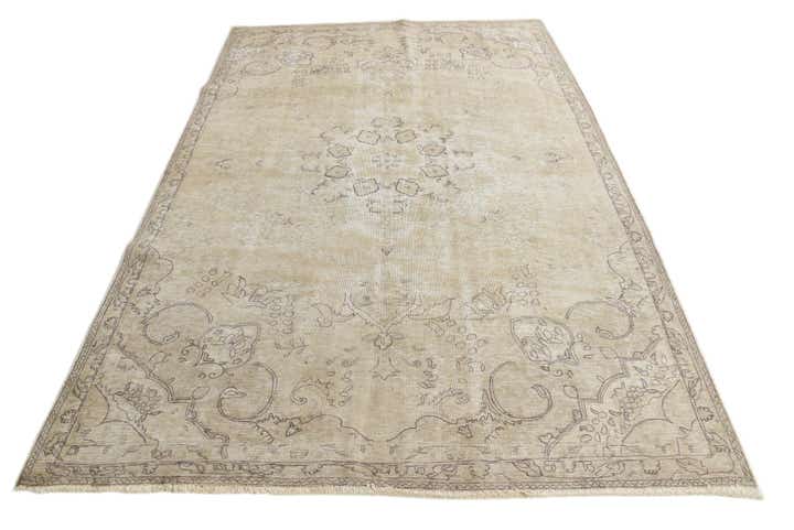 6' 1 x 9' 4 Hand Knotted Ultra Vintage Persian Wool Rug