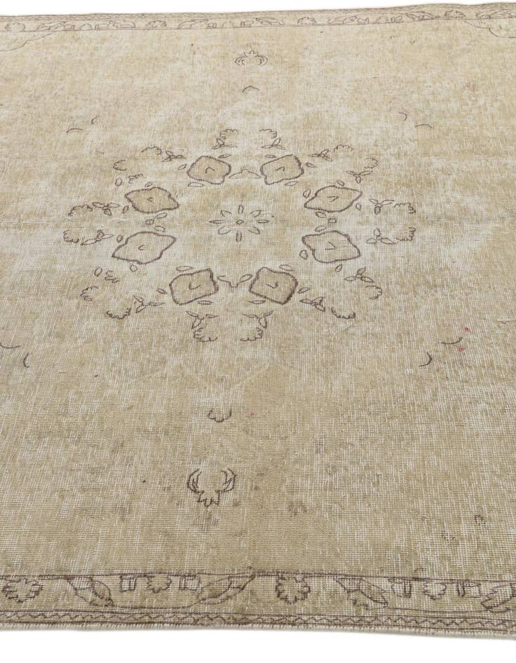 Detail image of 6' 1 x 9' 4  Hand Knotted Ultra Vintage Persian Wool Rug