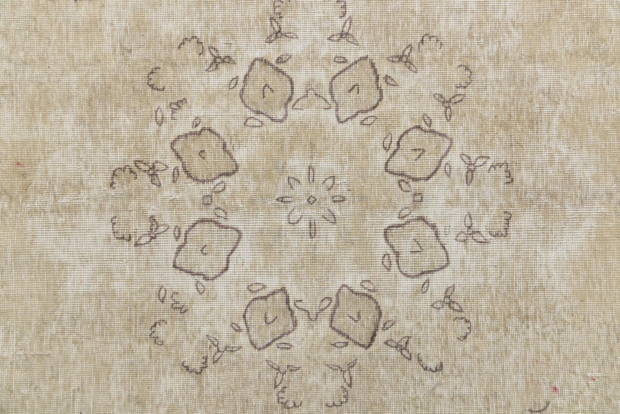 6' 1 x 9' 4 Hand Knotted Ultra Vintage Persian Wool Rug