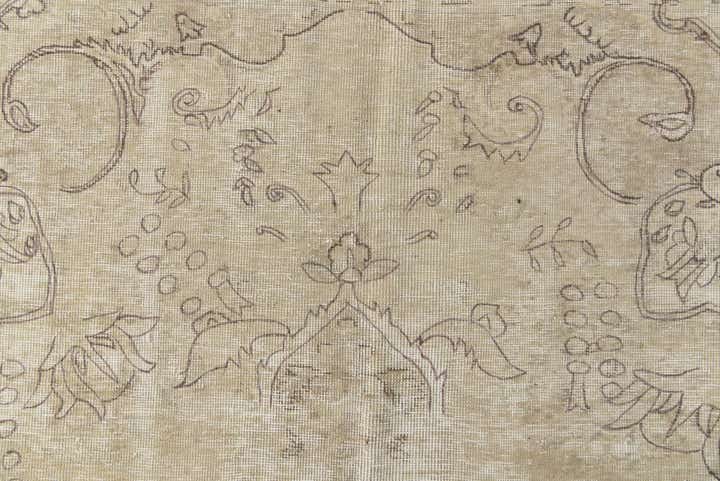 6' 1 x 9' 4 Hand Knotted Ultra Vintage Persian Wool Rug