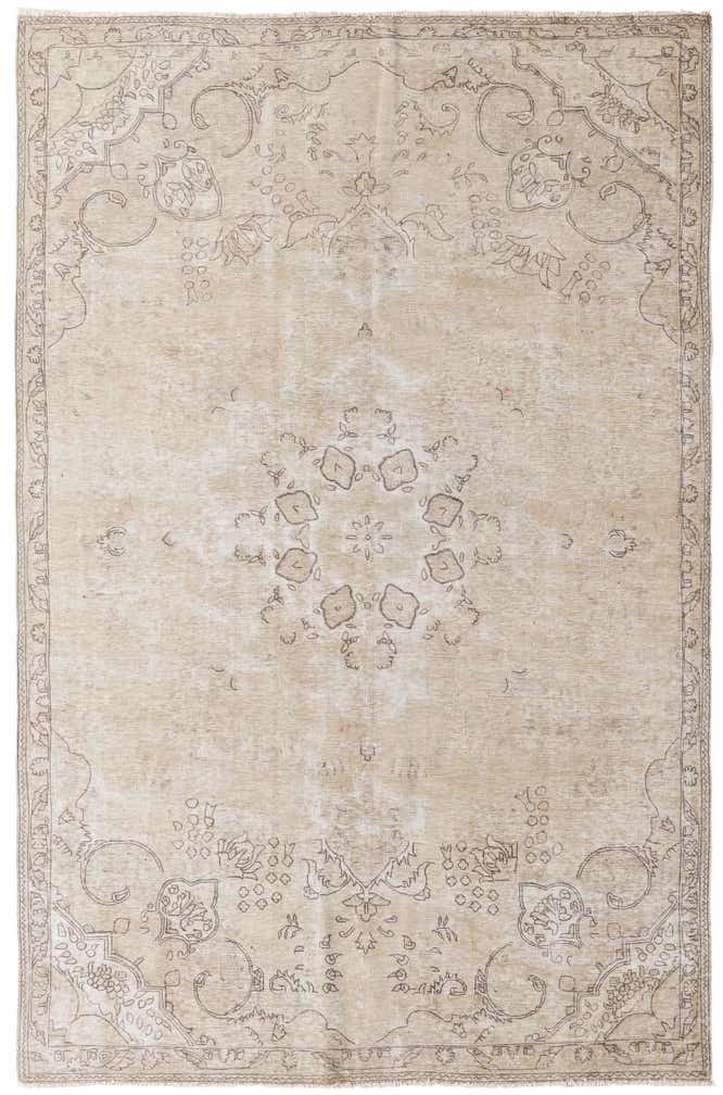 6' 1 x 9' 4 Hand Knotted Ultra Vintage Persian Wool Rug