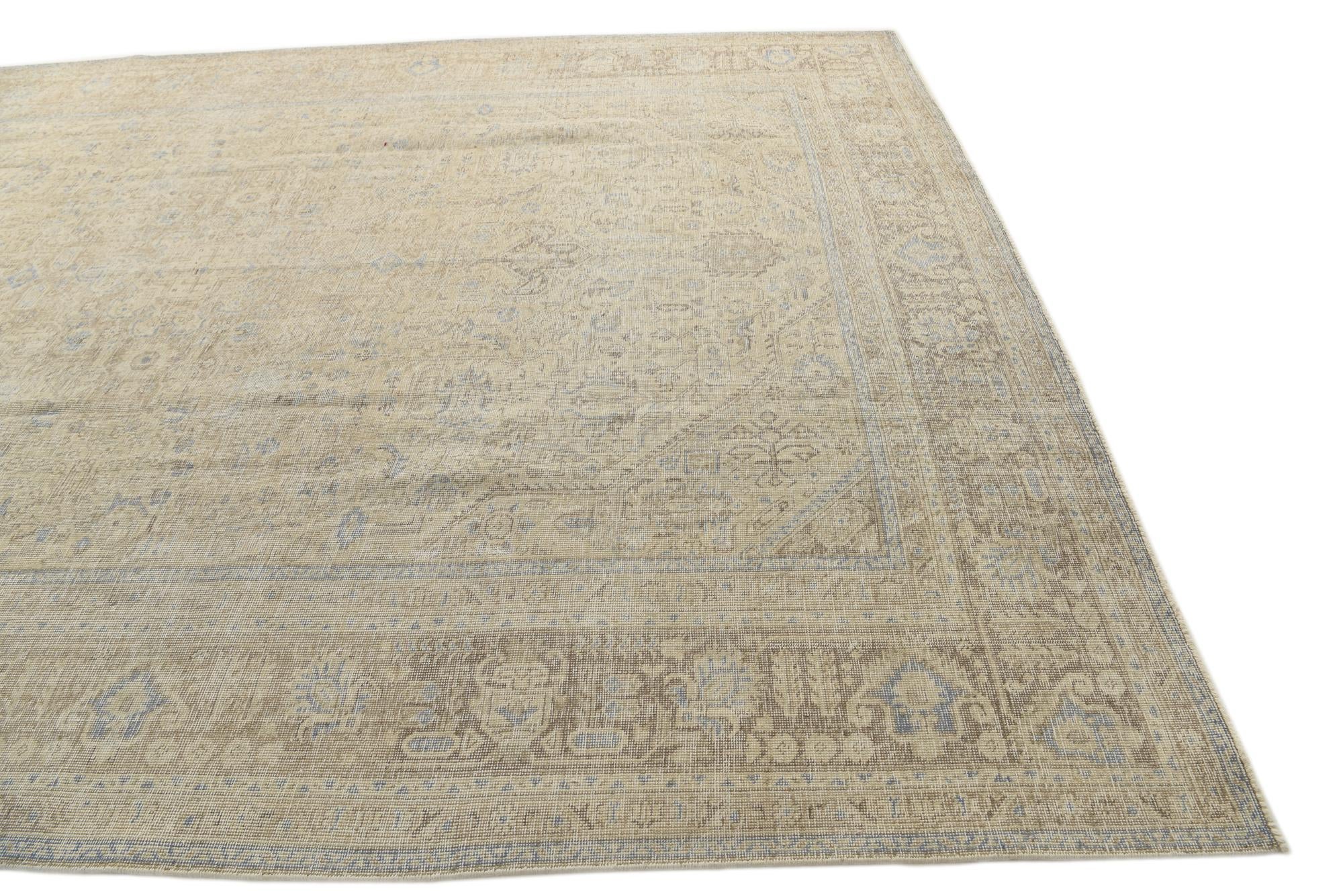 9' 5 x 12' 10 Hand Knotted Ultra Vintage Persian Wool Rug