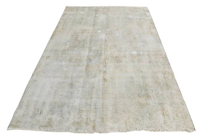 Detail image of 5' 10 x 9' Hand Knotted Ultra Vintage Persian Wool Rug