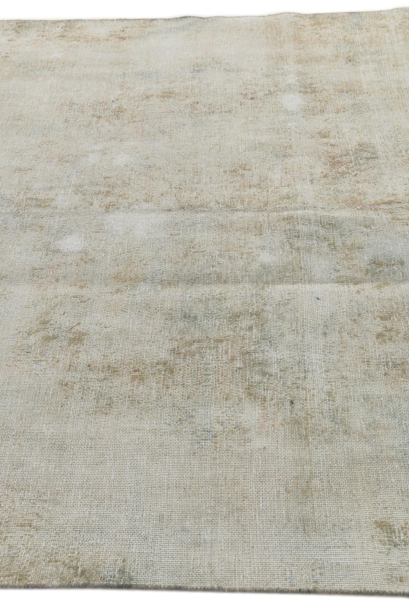 5' 10 x 9' Hand Knotted Ultra Vintage Persian Wool Rug