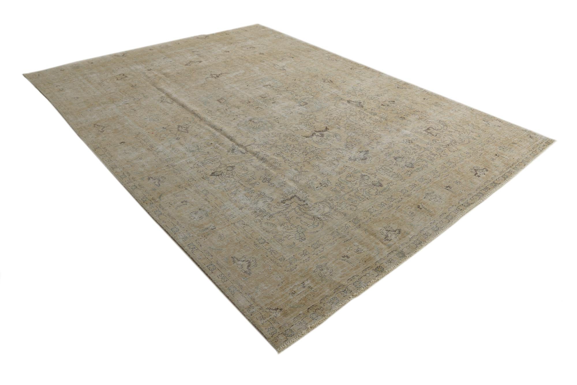 9' 2 x 12' 5 Hand Knotted Ultra Vintage Persian Wool Rug