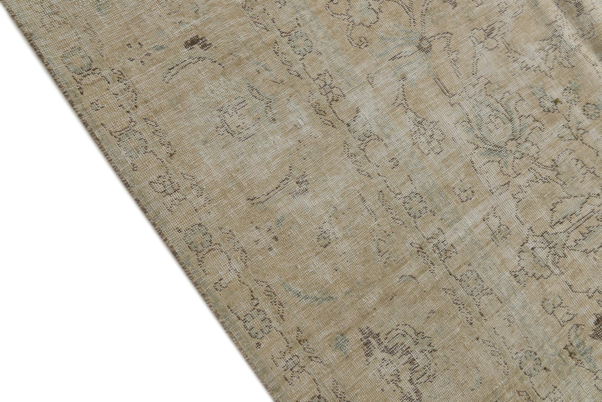 9' 2 x 12' 5 Hand Knotted Ultra Vintage Persian Wool Rug